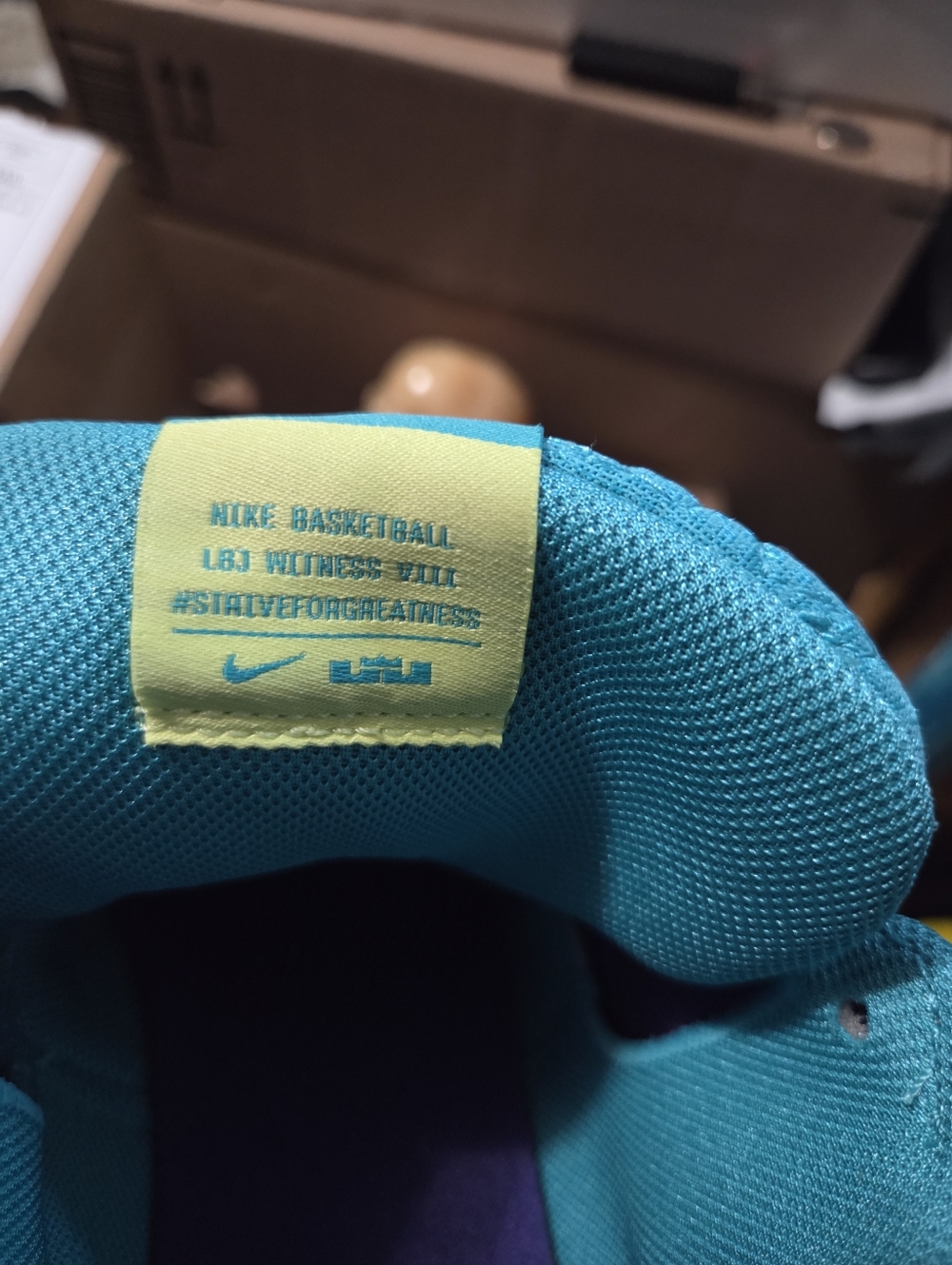 Nike LeBron Witness 8 VIII Basketball Shoes - Field Purple/Teal - Men’s 11.5 - Picture 8 of 13